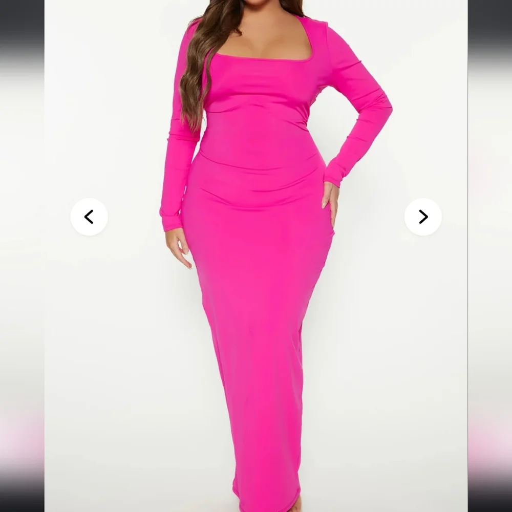 NWT!! Fashion Nova Elegant Black Long Sleeve Dress - Picture 3 of 7